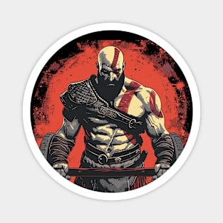 kratos at gym Magnet